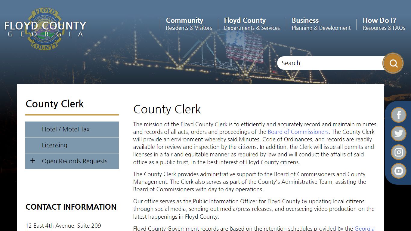 County Clerk | Floyd County Georgia